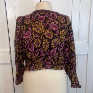 NWOT Free People No Ordinary Top Tapestry Sweater